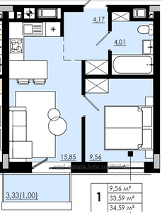 Buy an apartment, Diachenka, Pustomity, Pustomitivskiy district, id 4818235