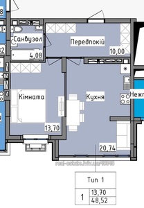 Buy an apartment, Roksolyani-vul, Lviv, Zaliznichniy district, id 4803482