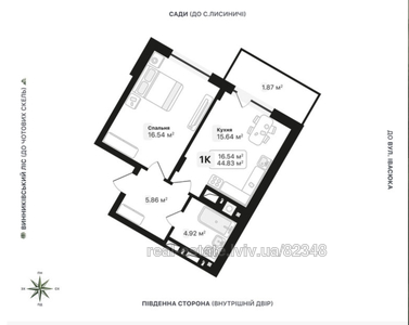 Buy an apartment, Lisna-vul, Vinniki, Lvivska_miskrada district, id 4801290