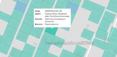 Buy a lot of land, Ryasne-Rus'ke, Lvivska_miskrada district, id 4714465
