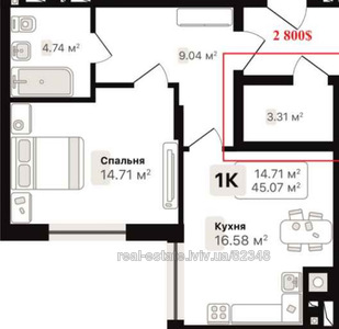 Buy an apartment, Lisna-vul, Vinniki, Lvivska_miskrada district, id 4801274