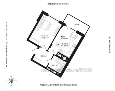 Buy an apartment, Lisna-vul, Vinniki, Lvivska_miskrada district, id 4953523